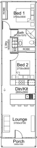 The Wyong Granny Flat Design Floor Plan