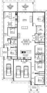 Cooranbong Attached House & Granny Flat Floor Plan